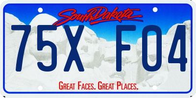 SD license plate 75XF04