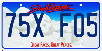 SD license plate 75XF05