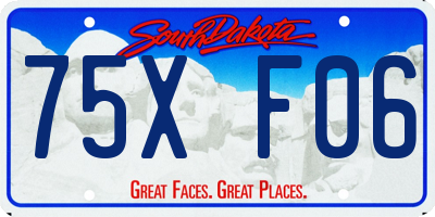 SD license plate 75XF06