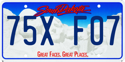 SD license plate 75XF07