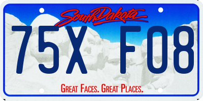 SD license plate 75XF08