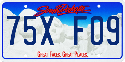 SD license plate 75XF09