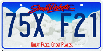 SD license plate 75XF21