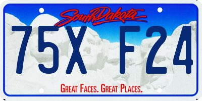 SD license plate 75XF24