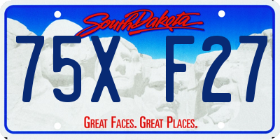 SD license plate 75XF27