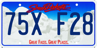 SD license plate 75XF28
