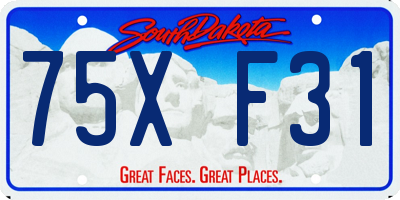 SD license plate 75XF31