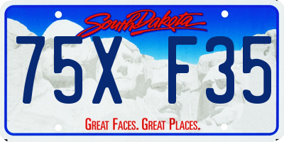 SD license plate 75XF35