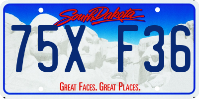 SD license plate 75XF36