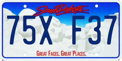 SD license plate 75XF37