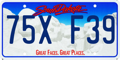 SD license plate 75XF39