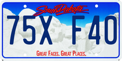 SD license plate 75XF40