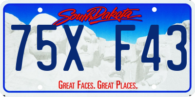 SD license plate 75XF43