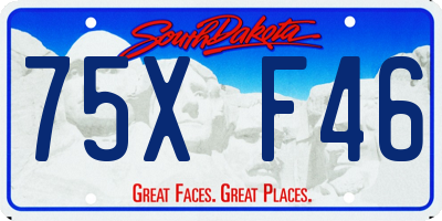 SD license plate 75XF46