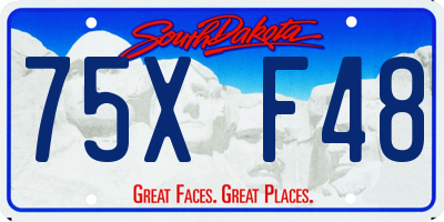 SD license plate 75XF48