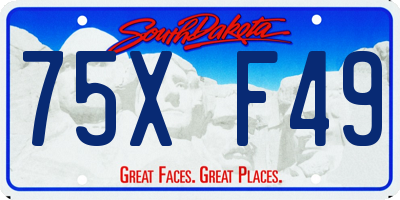 SD license plate 75XF49
