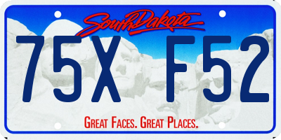 SD license plate 75XF52