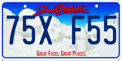 SD license plate 75XF55