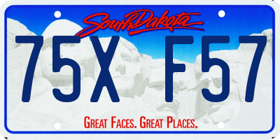 SD license plate 75XF57