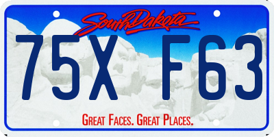 SD license plate 75XF63