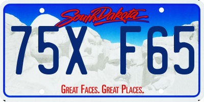 SD license plate 75XF65
