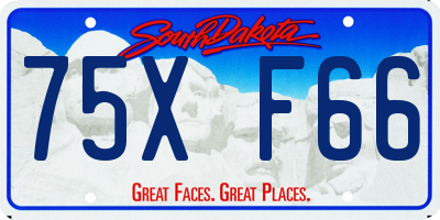 SD license plate 75XF66