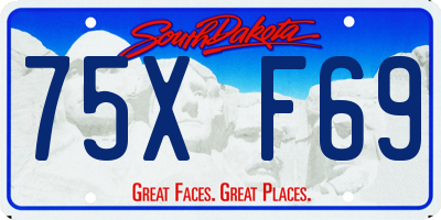 SD license plate 75XF69