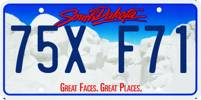 SD license plate 75XF71