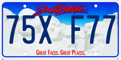 SD license plate 75XF77