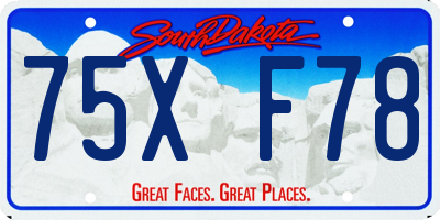 SD license plate 75XF78