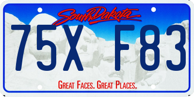 SD license plate 75XF83
