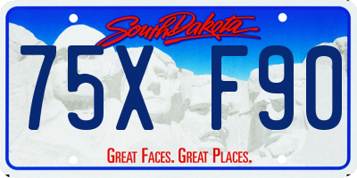 SD license plate 75XF90