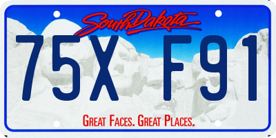 SD license plate 75XF91