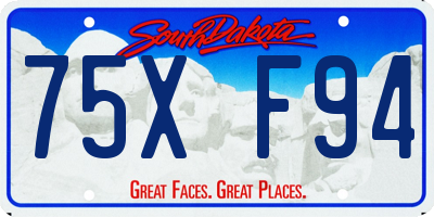 SD license plate 75XF94