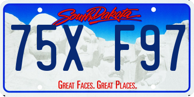 SD license plate 75XF97
