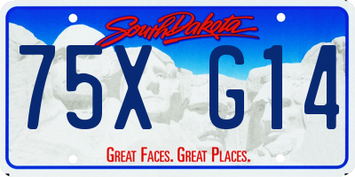 SD license plate 75XG14