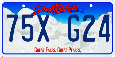 SD license plate 75XG24