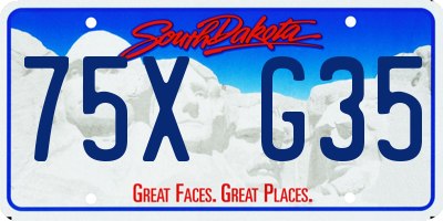 SD license plate 75XG35