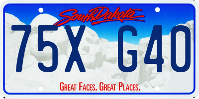 SD license plate 75XG40