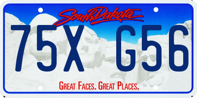 SD license plate 75XG56