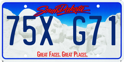 SD license plate 75XG71