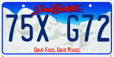 SD license plate 75XG72