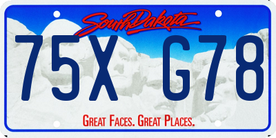 SD license plate 75XG78
