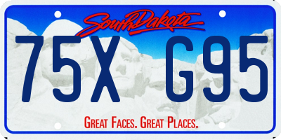 SD license plate 75XG95