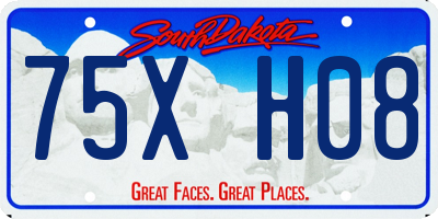 SD license plate 75XH08