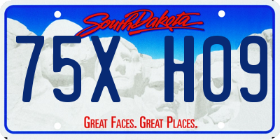 SD license plate 75XH09