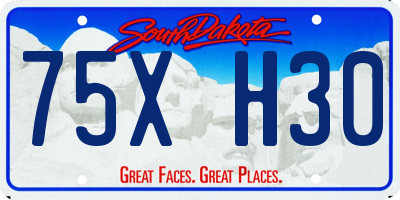 SD license plate 75XH30