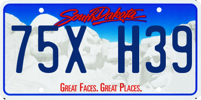SD license plate 75XH39