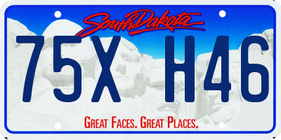 SD license plate 75XH46