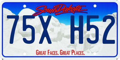 SD license plate 75XH52